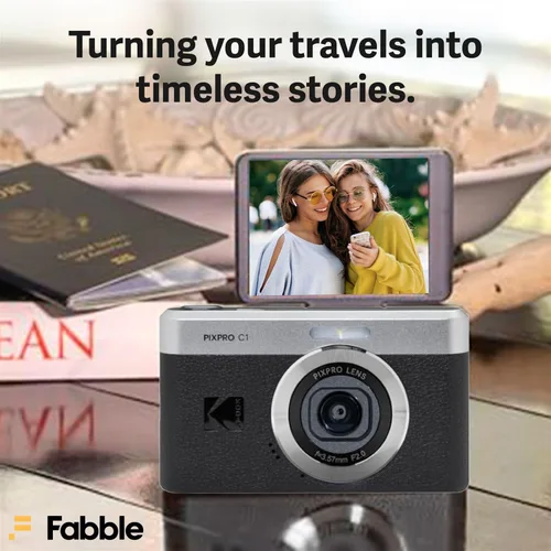 Miniatura 3 de Kodak PIXPRO C1 - Cámara digital compacta (negro) con tarjeta microSDHC de 32 GB, funda protectora para cámara, lector de tarjetas USB de alta