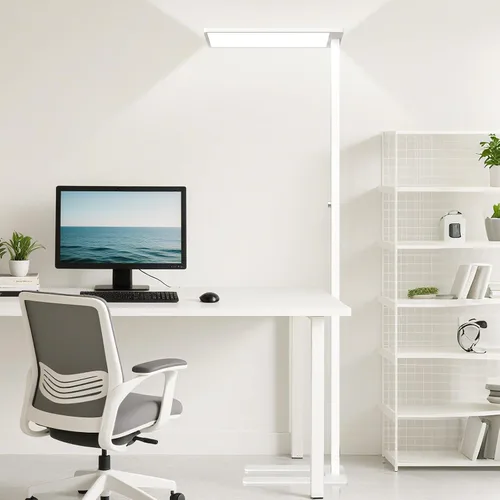 Miniatura 8 de Lámpara de pie LED de 120 W, luz de lectura de 76.8 pulgadas de alto, lámpara de pie de atenuación de 10000 lúmenes, lámpara de lectura