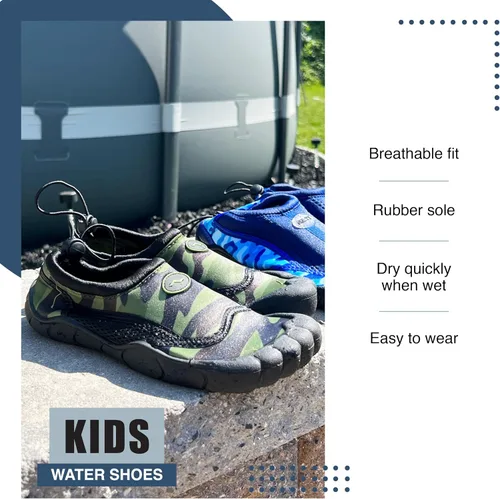 Miniatura 5 de NORTY Zapatos de agua para niños y niñas Calcetines de natación para playa, barco y piscina Diseño Skeletoe Barefoot Esenciales de crucero