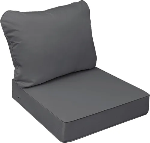 Miniatura 38 de AAAAAcessories Cojines de asiento para exteriores, resistentes a la decoloración, cojines de repuesto impermeables para muebles de patio, 21 x 21 x