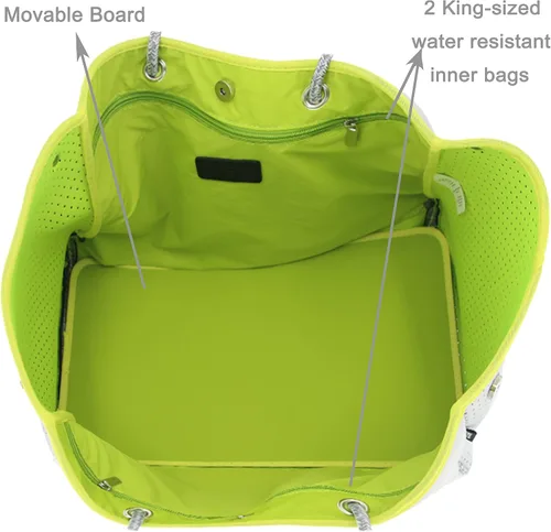 Miniatura 5 de QOGiR Bolsa de playa multiusos de neopreno con bolsillo interior con cierre de cremallera