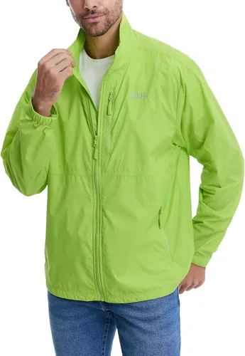 Miniatura 8 de clothin Chaqueta Cortavientos Ligera Empacable para Hombre Resistente al Agua para Senderismo Ciclismo al Aire Libre