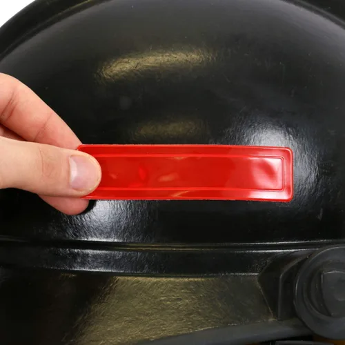 Miniatura 4 de MyHardHatStickers Tiras Reflectantes Retro para Casco de 1 x 4 pulgadas, Paquete de 16, Rojo