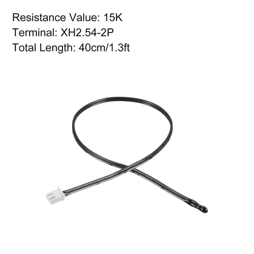 Miniatura 2 de Sonda de termistor NTC 15K 1.3ft impermeable epoxi sensor de temperatura, [para transmisor de temperatura digital] – 5 piezas