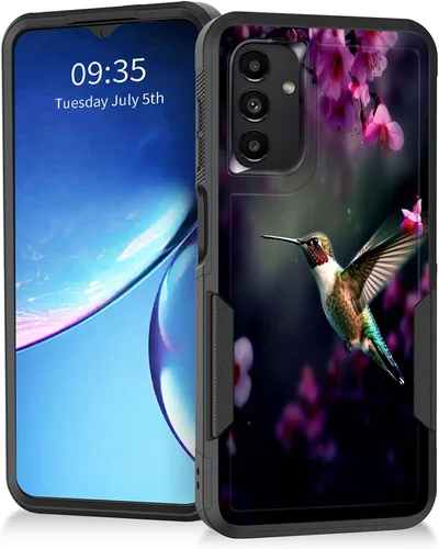 Miniatura 154 de Funda para Galaxy A14 5G, resistente de doble capa híbrida de policarbonato duro, goma suave, a prueba de golpes, funda protectora resistente