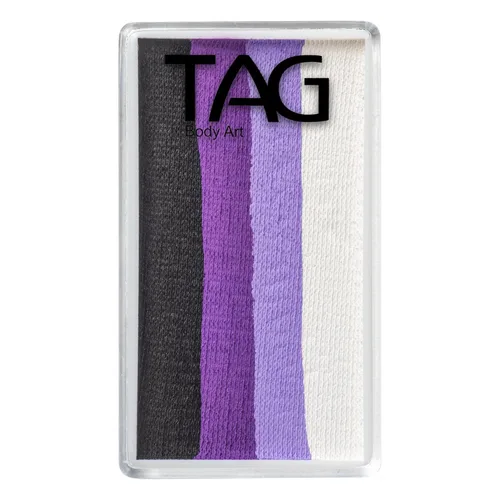 TAG - Pintura facial y corporal, 1 trazo, pastel dividido de 1.06 oz, color iris negro