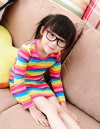 Miniatura 2 de playera de algodón con diseño de arco iris para niñas