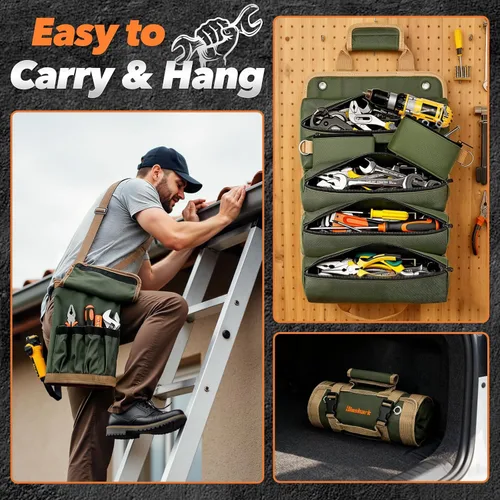 Miniatura 6 de Regalo del día del padre para marido, papá, hombres, bolsa de herramientas enrollable, regalo del día del padre de hija, esposa e hijo, regalos