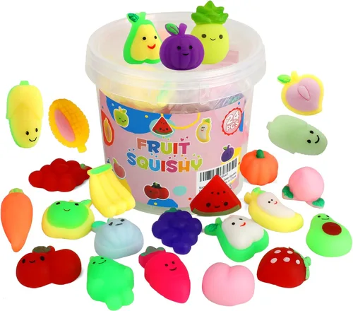 Miniatura 11 de KINGYAO Squishies juguete blando 24 piezas, recuerdos de fiesta para niños, juguete blando Mochi, juguete moji para niños, mini juguetes Kawaii