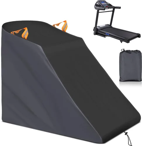 Miniatura 8 de XYZCTEM Cubierta de cinta de correr impermeable a prueba de polvo para máquina de correr, equipo de entrenamiento de ejercicio, protección con Negro