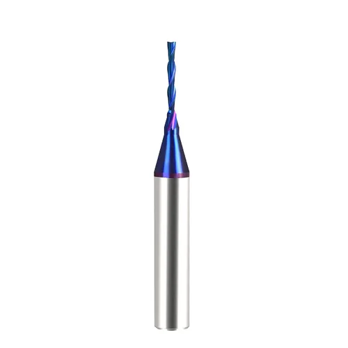 Miniatura 21 de BRD204 Broca de enrutador de inmersión en espiral de carburo sólido 2 flautas corte CNC Router Bits Molino de extremo NACO recubierto 1/8 "CD X 3/4