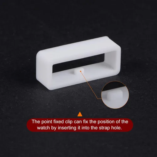 Miniatura 4 de 6 anillos de cierre de bucle para correa de reloj, 0.866 in, color blanco