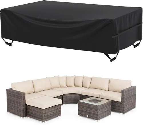 Miniatura 14 de Velway Funda para muebles de patio al aire libre, impermeable, rectangular, para mesa de patio, silla, sofá, 67 pulgadas de largo x 37 pulgadas