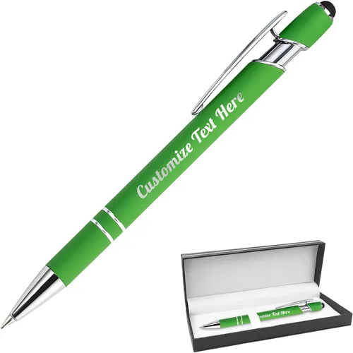 Miniatura 62 de Hasta 500 bolígrafos personalizados a granel con logotipo de mensaje de nombre comercial, bolígrafos grabados personalizados con lápiz óptico