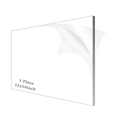 Miniatura 26 de 2 piezas de hojas de acrílico de 1/8" de espesor (3mm) de plexiglás transparente fundido de 12” x 16” con papel protector para letreros, proyectos