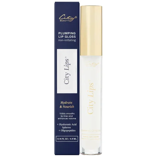 City Beauty City Lips Clear - Brillo de labios voluminizador - Hidrata y volumiza - Voluminizador de labios de alto brillo - Ácido hialurónico y