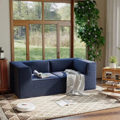 Miniatura 27 de Sofá Seccional Comprimido de 106" Sofás Modulares en Forma de L con Chaise, Espuma de Alta Densidad Sin Ensamblaje Requerido, 4 Piezas