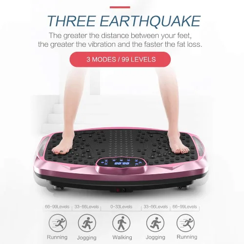 Miniatura 5 de nimto - Máquina de ejercicios con placa de vibración, entrenamiento de cuerpo entero, plataforma de entrenamiento para el hogar, equipo de fitness