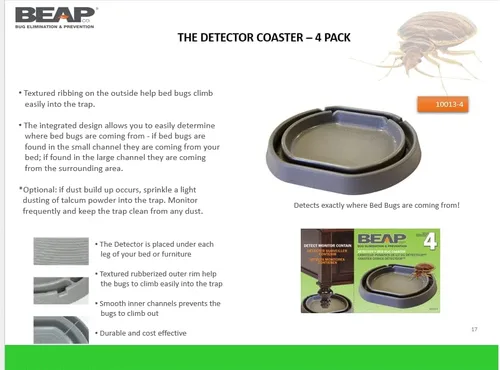 Miniatura 7 de BEAP 10013 trampa detectora de chinches para cama, 4