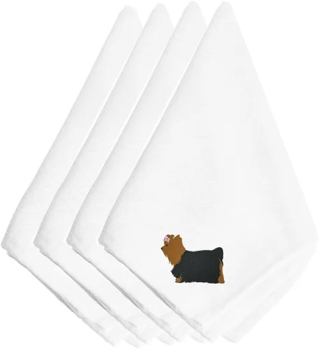 Miniatura 18 de Caroline's Treasures BB3448NPKE Affenpinscher - Juego de 4 servilletas bordadas, lavables, suaves, duraderas, servilletas de mesa para hotel