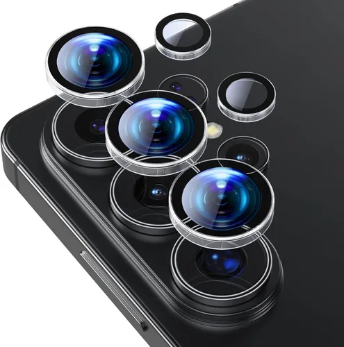 Miniatura 32 de Bling - Protector de lente de cámara para Samsung Galaxy S22 Ultra solamente, cubierta de anillo de lente de ajuste completo con película de Negro