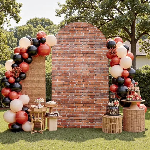 Miniatura 10 de gogoparti Cubierta de arco con estampado de vaca de 6 pies, telón de fondo de elastano sin arrugas, cubierta de arco de Chiara para fiesta temática