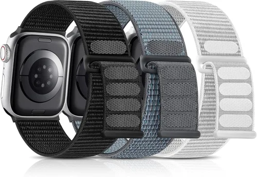 Miniatura 11 de Getino Banda Deportiva de Nylon Compatible con Correas de Apple Watch para Mujeres y Hombres 40mm 41mm 38mm 42mm 46mm 44mm 45mm 49mm, Correa