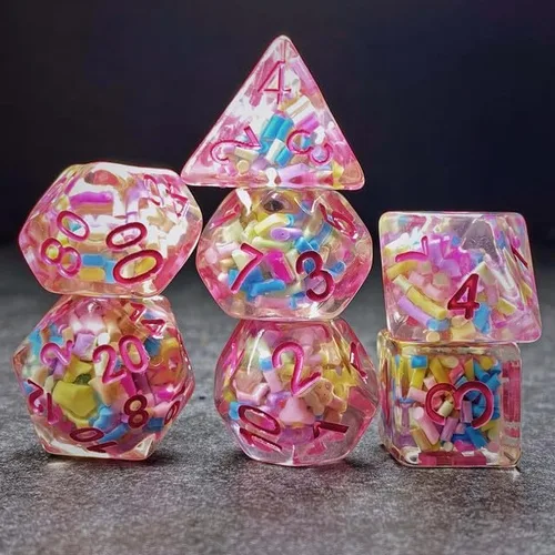 Miniatura 4 de Sage's Portal Cantrips - Juego de dados DND de resina de borde redondo, 7 piezas, juego de dados poliédricos DND para Dungeons and Dragons D&D RPG