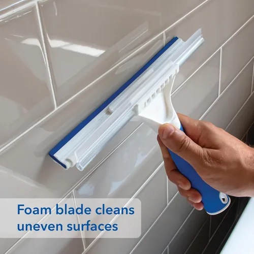Miniatura 7 de Unger Professional Connect and Clean - Escobilla de ducha para vidrio y azulejos de 10 pulgadas, compatible con poste roscado estándar, suministros