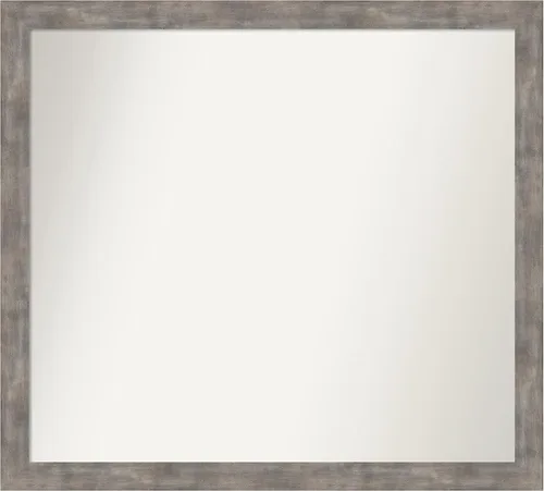 Miniatura 24 de Amanti Art Silver Bathroom Mirror for Over Sink, 24x49 Custom Made Marred Pewter Rectangle Vanity Mirror, Oversize Casual Wood Frame, Hangs Estaño