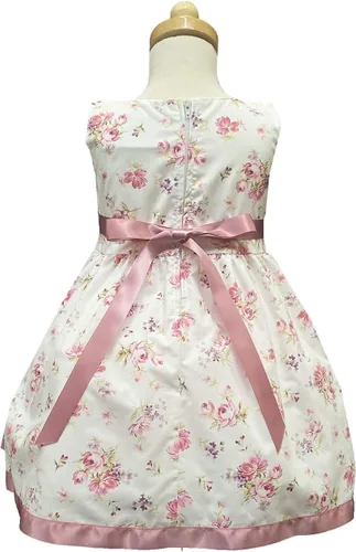 Miniatura 5 de Lito - Vestido de Pascua para niñas, vestido de Pascua con estampado floral de algodón, vestido de primavera de algodón