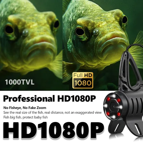 Miniatura 5 de [Actualización FishPRO® 2026] Cámara de pesca submarina NO.1 HD 1080P de 7 pulgadas, IPS- con 10,000 mAh (fácil de usar), cámara de pesca en hielo