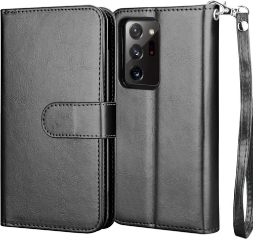 Miniatura 7 de Njjex Funda para Galaxy Note 20 Ultra (2020), para Samsung Note 20 Ultra 5G, [9 ranuras para tarjetas] Funda de piel sintética para crédito