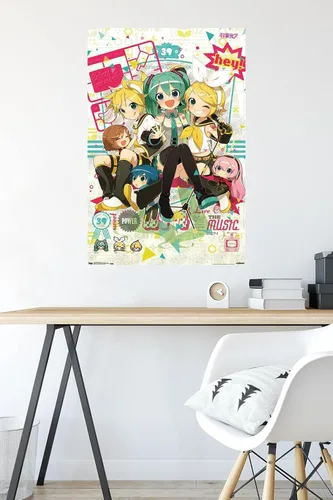 Miniatura 4 de Trends International Hatsune Miku Hey - Póster de pared (22.375 x 34 pulgadas)