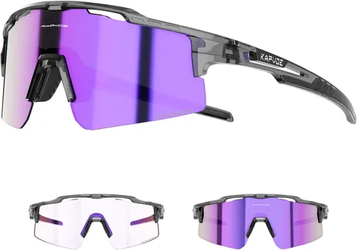 Miniatura 9 de KAPVOE Gafas de sol de ciclismo fotocromáticas para bicicleta de montaña, transparentes, MTB en bicicleta, equitación, béisbol, correr, golf, para 01