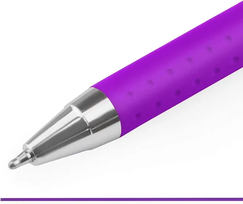 Miniatura 5 de Zebra Pen Bolígrafos clásicos Z-Grip Flight de punta gruesa de 0.047 in, paquete de 6 en embalaje de regalo (negro y morado)