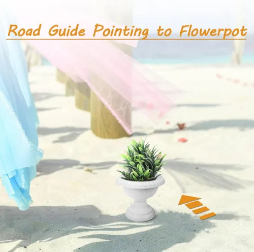 Miniatura 7 de Cabilock 4 mini macetas romanas decorativas de plástico para bodas, carreteras, pasillos, jardín, patio, uso doméstico, contenedores de plantas