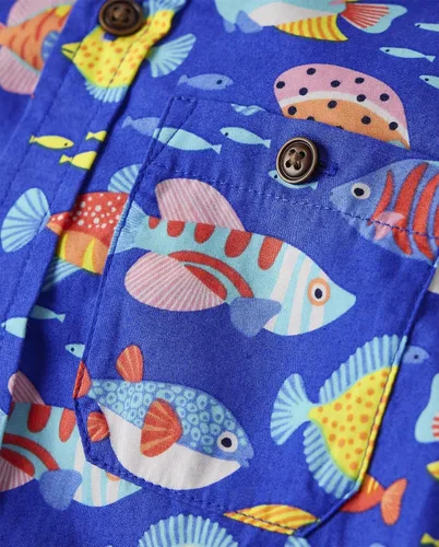 Miniatura 2 de Gymboree Camisa de vestir de manga corta con botones para niños y niños pequeños
