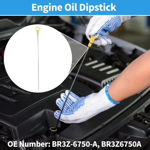 Miniatura 2 de X AUTOHAUX Varilla de medición de aceite de motor de coche para Ford F-150 2012 2013 2014 Nivel de aceite Trans Nivel Dip BR3Z6750A Plástico Acero