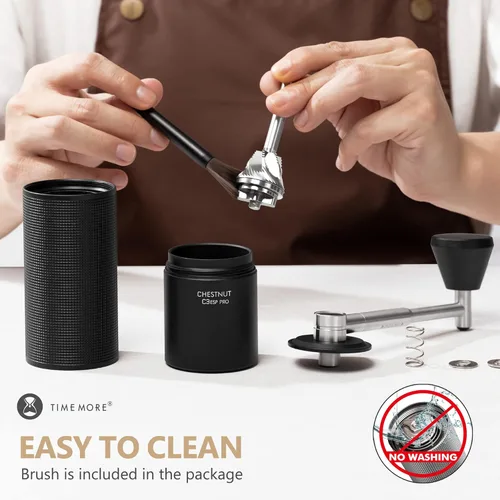 Miniatura 6 de TIMEMORE Chestnut C3 ESP Pro Molinillo de Café Manual, Molinillo de Café Manual de Rebaba Cónica de Acero Inoxidable S2C con Mango Plegable
