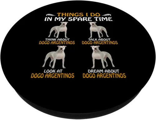 Miniatura 2 de Things I Do In My Spare Time Dogo Argentino Funny PopSockets MagSafe PopGrip for iPhone