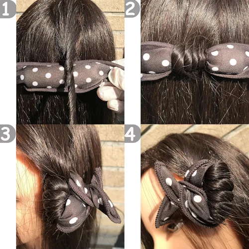 Miniatura 3 de Aimin Rodillos de Esponja de Satén Suave para Rizos Nocturnos sin Calor - Rizadores de Espuma sin Calor para Cabello Largo (30 piezas, negro)