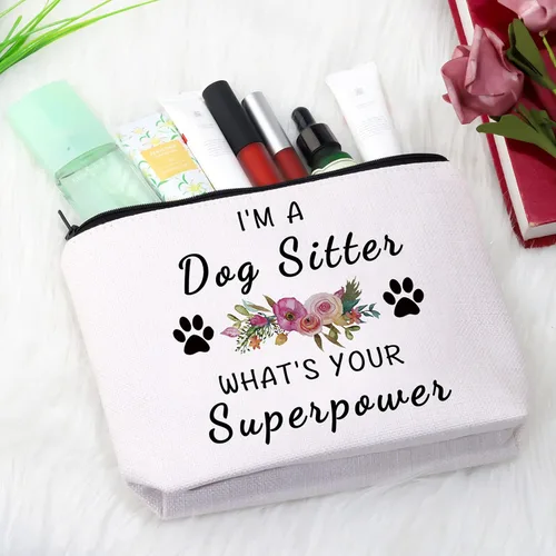Miniatura 4 de Regalo para cuidador de perros, paseador de perros, regalo de agradecimiento I'm a Dog Sitter What's Your Superpower Bolsa de maquillaje cosmética