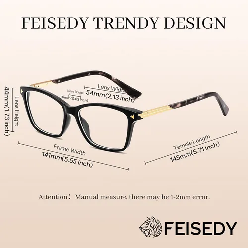 Miniatura 4 de FEISEDY Lentes de bloqueo de luz azul con TR90, antifatiga ocular para mujeres y hombres para TV, teléfono, computadora y juegos B0370