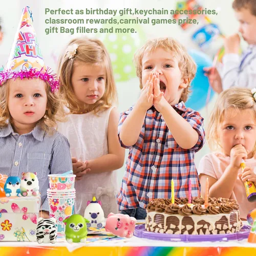 Miniatura 5 de 24 piezas de recuerdos de fiesta llenos de juguetes esponjosos, juguetes esponjosos jumbo de levantamiento lento, juguetes blandos de animales