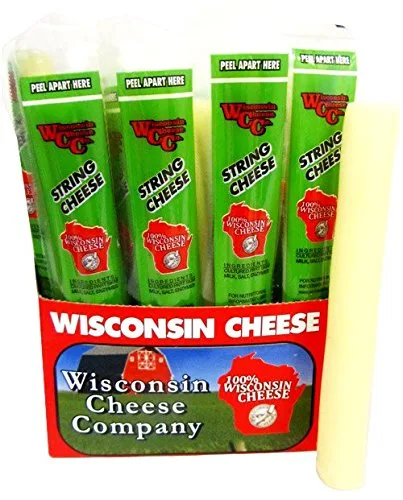 Wisconsin Cheese Company - Palitos de queso 100% Wisconsin, 1 onza (paquete de 24) palitos de queso de una sola porción | Bajo en carbohidratos y