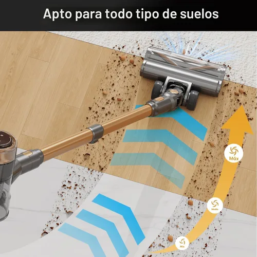 Miniatura 4 de Aspiradora Inalámbrica, Aspiradora de Mano Ligera 10 en 1 con 45 minutos de tiempo de funcionamiento, Potente Succión, Pantalla Táctil LED
