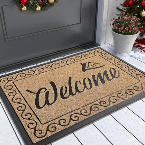 Miniatura 44 de Yimobra Tapete de Bienvenida, Tapetes de Puerta Resistentes y Duraderos para Entrada del Hogar Exterior Interior, Tapete Delantero para Patio