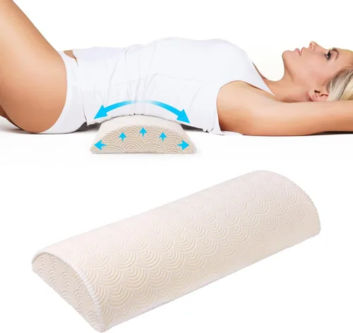 Miniatura 8 de Cozyhealth - 2.95 pulgadas de alto x 18.7 pulgadas de largo - Almohada lumbar suave y pequeña para dormir, cojín de apoyo lumbar de espuma Azul