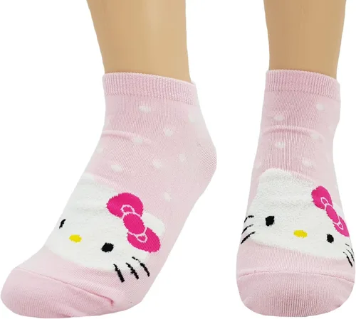 Miniatura 2 de Lote de calcetines de Hello Kitty JJMax, mezcla de algodón, tobilleros, talla única
